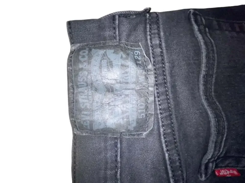 Levi's Black Denim Jeans 5-Pocket Slim Fit Pants